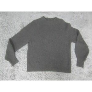 Gap Sweater Womens Small Gray Waffle Knit Crew Neck Long Sleeve‎ Pullover Casual